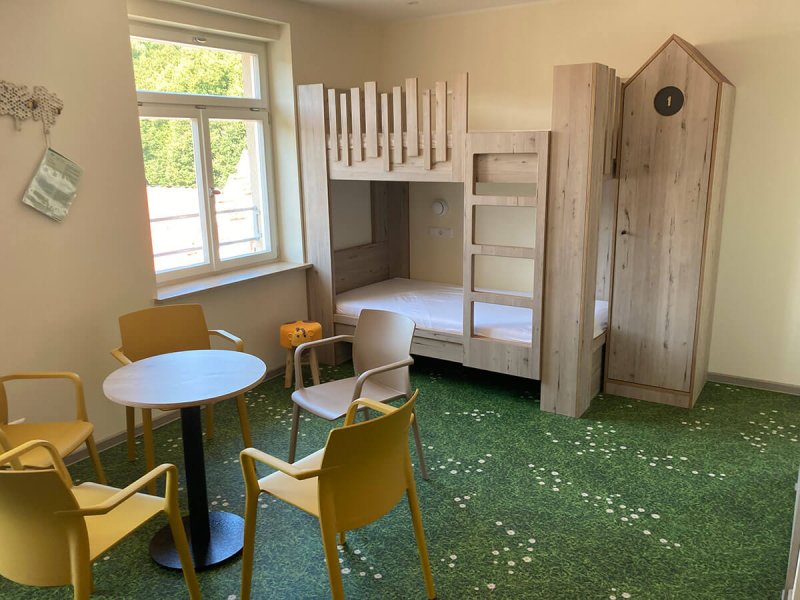 Schlafzimmer mit Etagenbetten